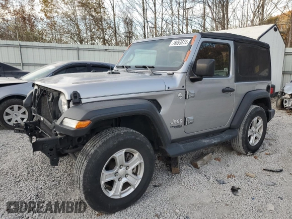 2021 Jeep Wrangler Sport S with VIN 1C4GJXAN6MW542771, listed as a Copart auction lot 78093614 with 26,675 mi miles and Salvage Title. Bid and sale history available at DreamBid. Image 1.