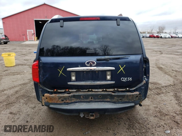 2007 Infiniti QX56 z VIN 5N3AA08C27N804252, wystawiony jako Copart lot #48043165 z przebiegiem 285 991 mil mil oraz Czysty tytuł • Clean title. Historia ofert i sprzedaży dostępna na DreamBid. Obrazek 6.