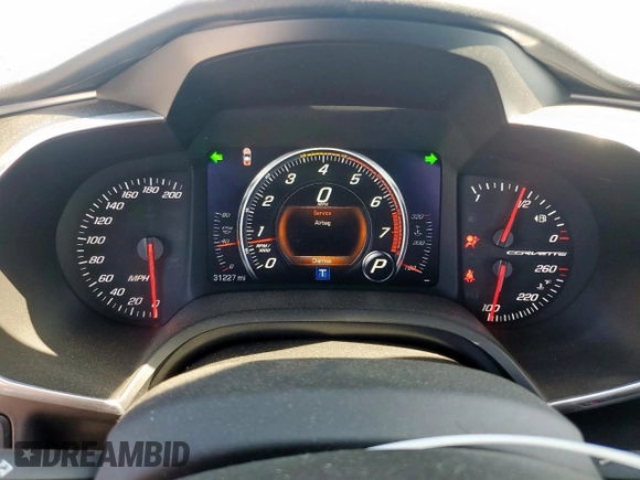 2015 Chevrolet Corvette 2LT with VIN 1G1YD2D79F5118921, listed as a Copart auction lot 56509735 with 31,227 mi miles and Salvage title. Bid and sale history available at DreamBid. Image 9.