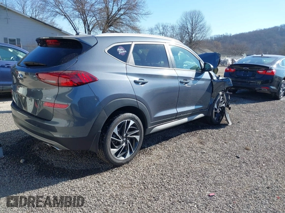 2019 Hyundai Tucson Ultimate with VIN KM8J3CAL2KU841671, listed as a IAAI auction lot 41889660 with 44,779 mi miles. Bid and sale history available at carsss.com. Image 4.