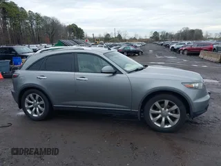 2005 Infiniti FX35 with VIN JNRAS08U25X110245, listed as a IAAI auction lot 41968518 with 80,398 mi miles. Bid and sale history available at carsss.com. Image 13.