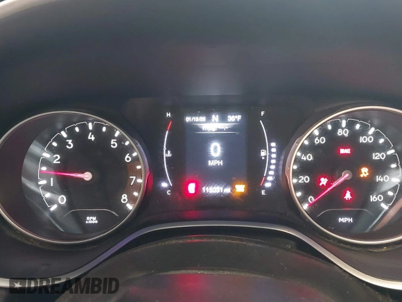 2019 Jeep Compass Latitude with VIN 3C4NJDBB8KT748817, listed as a IAAI auction lot 41289661 with 115,031 mi miles. Bid and sale history available at carsss.com. Image 7.
