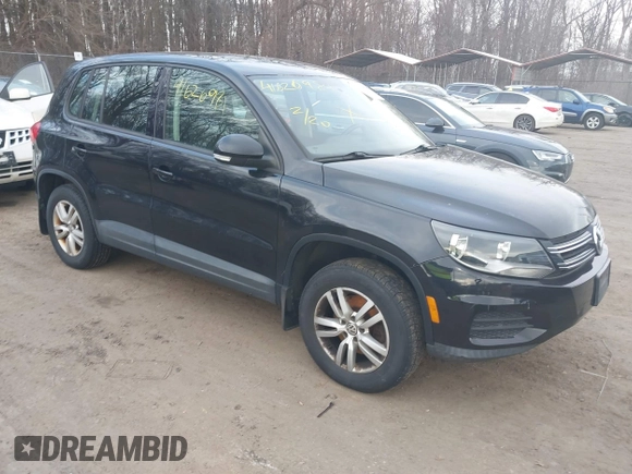2013 Volkswagen Tiguan S with VIN WVGAV3AX4DW572884, listed as a IAAI auction lot 41626981 with 243,188 mi miles and . Bid and sale history available at DreamBid. Image 1.