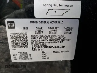 2023 Cadillac XT6 AWD Sport z VIN 1GYKPGRS6PZ126039, wystawiony jako Copart lot #55948605 z przebiegiem 39 966 mil mil oraz Szkoda całkowita • Salvage title. Historia ofert i sprzedaży dostępna na DreamBid. Obrazek 13.