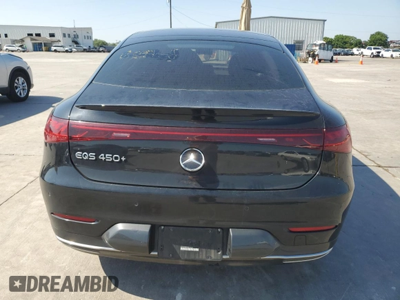 2022 Mercedes-Benz EQS with VIN W1KCG2DB4NA004267, listed as a Copart auction lot 55513064 with 0 mi miles. Bid and sale history available at carsss.com. Image 6.