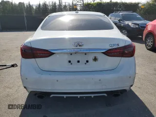 2018 Infiniti Q50 Red Sport 400 with VIN JN1FV7AP3JM640099, listed as a Copart auction lot 50307165 with 52,225 mi miles and Clean Title. Bid and sale history available at DreamBid. Image 6.