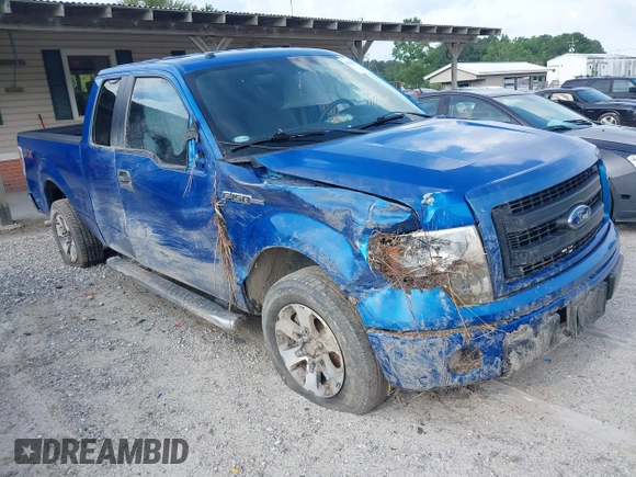 2014 Ford F-150 XL with VIN 1FTEX1CM0EKG29100, listed as a IAAI auction lot 42334851 with 129,545 mi miles and . Bid and sale history available at DreamBid. Image 1.