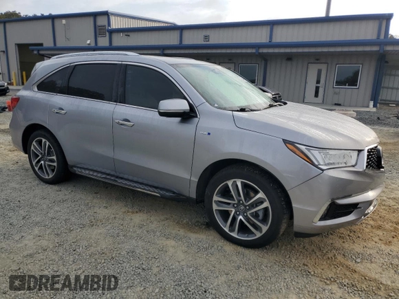 2017 Acura MDX Sport Hybrid w/Advance Pkg with VIN 5FRYD7H71HB000473, listed as a Copart auction lot 78446814 with 37,284 mi miles and Salvage Title. Bid and sale history available at carsss.com. Image 4.