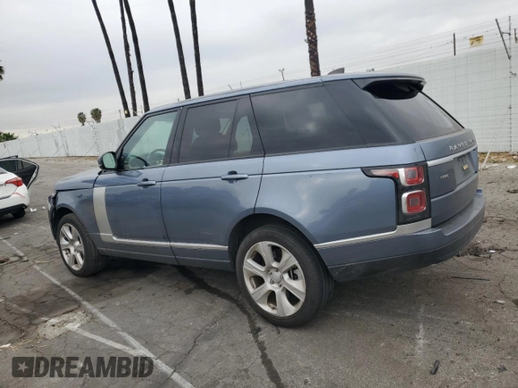 2019 Land Rover Range Rover HSE with VIN SALGS2SV9KA550350, listed as a Copart auction lot 84852544 with 58,602 mi miles and Salvage title. Bid and sale history available at DreamBid. Image 2.