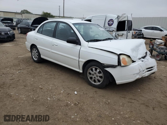 2003 Kia Rio with VIN KNADC125136274488, listed as a Copart auction lot 79561204 with 117,608 mi miles and Salvage Title. Bid and sale history available at carsss.com. Image 4.