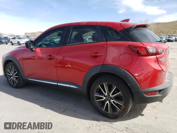 2017 Mazda CX-3 Grand Touring z VIN JM1DKFD74H0167026, wystawiony jako Copart lot #48817725 z przebiegiem 84 053 mil mil oraz Szkody całkowita. Historia ofert i sprzedaży dostępna na DreamBid. Obrazek 2.