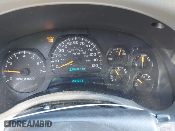 2003 Chevrolet TrailBlazer LS with VIN 1GNDT13S532343267, listed as a IAAI auction lot 41898734 with 237,267 mi miles and . Bid and sale history available at DreamBid. Image 7.