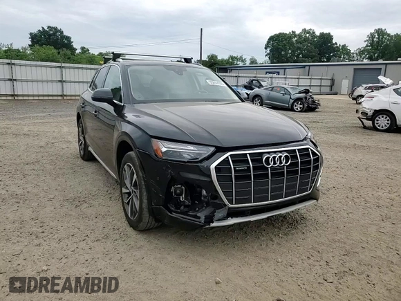 2021 Audi Q5 Premium Plus with VIN WA1BAAFY8M2116737, listed as a Copart auction lot 55652865 with 63,176 mi miles and Salvage title. Bid and sale history available at DreamBid. Image 14.