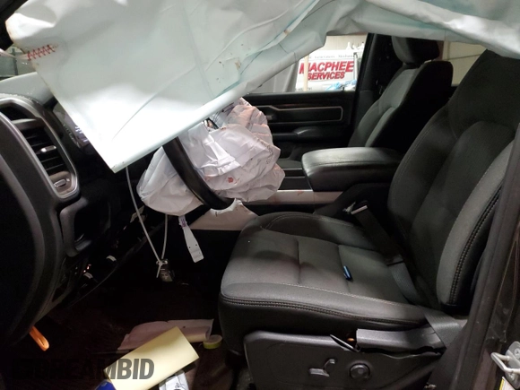 2021 Ram 1500 Big Horn with VIN 1C6SRFFT3MN590925, listed as a Copart auction lot 83528574 with 50,995 mi miles and Salvage title. Bid and sale history available at DreamBid. Image 7.
