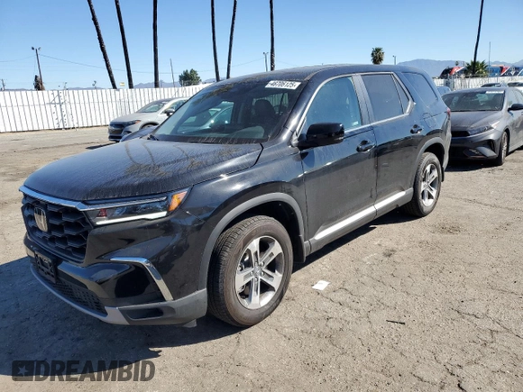 2025 Honda Pilot EX-L with VIN 5FNYG2H40SB002708, listed as a Copart auction lot 46706125 with 2,978 mi miles and Salvage Title. Bid and sale history available at carsss.com. Image 1.