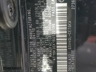 2011 Toyota Camry LE with VIN 4T1BK3EK1BU120198, listed as a Copart auction lot 50363515 with 188,492 mi miles and Salvage Title. Bid and sale history available at carsss.com. Image 12.