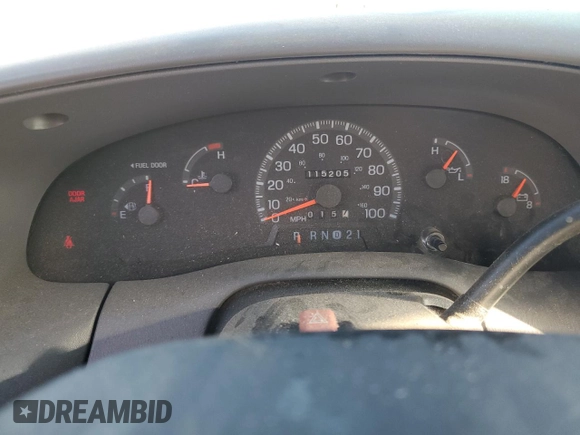 1997 Ford F-150 with VIN 1FTDX1725VKC16240, listed as a Copart auction lot 80091964 with 115,205 mi miles and Salvage title. Bid and sale history available at DreamBid. Image 9.