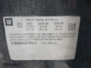 2016 Chevrolet Cruze LS with VIN 1G1BC5SMXG7240213, listed as a IAAI auction lot 41764472 with 145,626 mi miles. Bid and sale history available at carsss.com. Image 9.