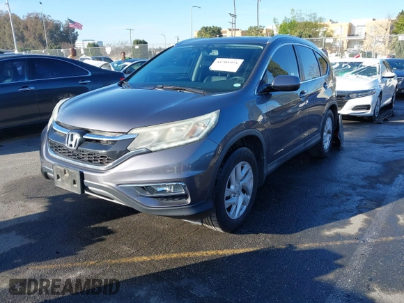 2015 Honda CR-V EX-L with VIN 2HKRM3H76FH536932, listed as a IAAI auction lot 41701971 with 155,626 mi miles and . Bid and sale history available at carsss.com. Image 18.