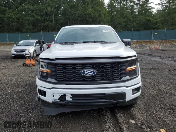2024 Ford F-150 with VIN 1FTFX2L53RKD08080, listed as a Copart auction lot 43693095 with 4,381 mi miles and Salvage title. Bid and sale history available at DreamBid. Image 5.