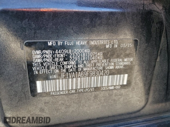 2015 Subaru WRX with VIN JF1VA1A69F9830420, listed as a Copart auction lot 77648434 with 77,336 mi miles and Salvage Title. Bid and sale history available at carsss.com. Image 14.