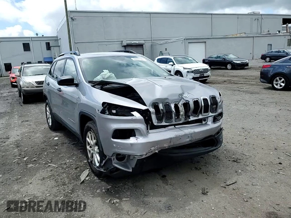 2017 Jeep Cherokee Sport with VIN 1C4PJMAB4HW646802, listed as a Copart auction lot 56667035 with 135,049 mi miles and Salvage title. Bid and sale history available at DreamBid. Image 14.