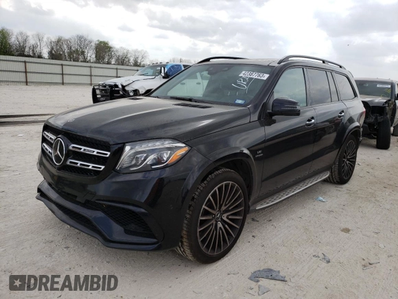 2018 Mercedes-Benz GLS with VIN 4JGDF7FE2JB024457, listed as a Copart auction lot 42387763 with 81,239 mi miles. Bid and sale history available at carsss.com. Image 1.