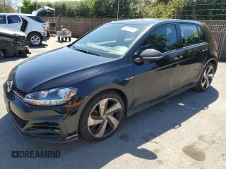 2021 Volkswagen Golf GTI S with VIN 3VW6T7AU6MM002461, listed as a Copart auction lot 49297834 with 46,698 mi miles. Bid and sale history available at carsss.com. Image 1.