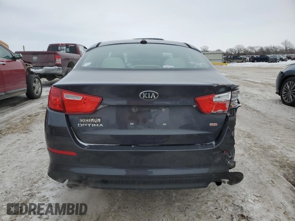 2015 Kia Optima LX with VIN 5XXGM4A76FG432993, listed as a Copart auction lot 45934855 with 206,204 mi miles and Salvage title. Bid and sale history available at DreamBid. Image 6.