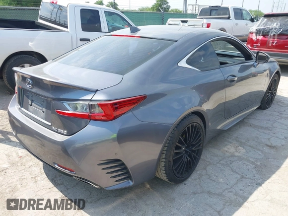 2016 Lexus RC 350 F Sport with VIN JTHHE5BC0G5014047, listed as a IAAI auction lot 42066120 with 112,998 mi miles and . Bid and sale history available at DreamBid. Image 4.