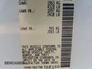 2022 Nissan Altima 2.5 S with VIN 1N4BL4BV7NN368160, listed as a Copart auction lot 45410615 with 55,139 mi miles and Non Repairable. Bid and sale history available at carsss.com. Image 14.