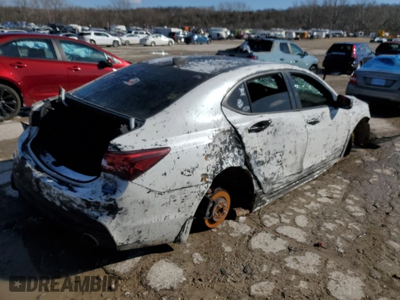 2019 Acura TLX w/A-Spec Pkg with VIN 19UUB2F65KA009682, listed as a Copart auction lot 44490575 with 0 mi miles and Non Repairable. Bid and sale history available at carsss.com. Image 3.