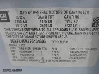 2015 GMC Terrain SLE with VIN 2GKFLVEK7F6154606, listed as a IAAI auction lot 41662765 with 103,128 mi miles. Bid and sale history available at carsss.com. Image 9.