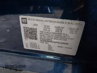 2023 Chevrolet Blazer LT z VIN 3GNKBHR40PS120009, wystawiony jako IAAI lot #41970375 z przebiegiem 71 933 mil mil oraz . Historia ofert i sprzedaży dostępna na DreamBid. Obrazek 9.