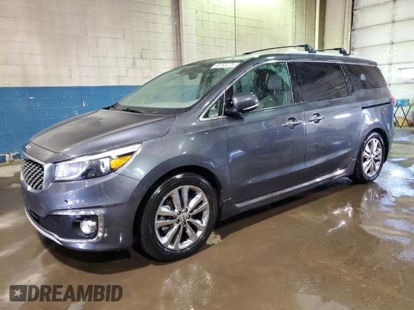 2016 Kia Sedona SX-L with VIN KNDME5C10G6171536, listed as a Copart auction lot 48793225 with 154,990 mi miles and Clean Title. Bid and sale history available at carsss.com. Image 1.