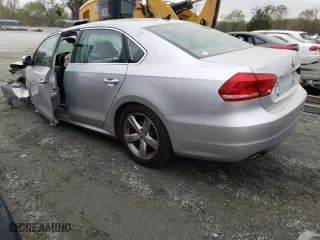 2013 Volkswagen Passat SE w/Sunroof with VIN 1VWBH7A37DC106854, listed as a Copart auction lot 51407465 with 141,850 mi miles and Salvage Title. Bid and sale history available at carsss.com. Image 2.