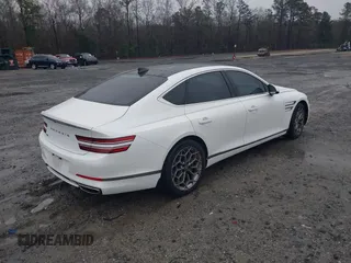 2022 Genesis G80 2.5T with VIN KMTGB4SCXNU112734, listed as a IAAI auction lot 41767129 with 25,008 mi miles. Bid and sale history available at carsss.com. Image 4.