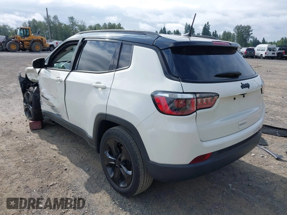 2019 Jeep Compass Latitude with VIN 3C4NJCBB0KT677025, listed as a IAAI auction lot 42574952 with 53,681 mi miles and . Bid and sale history available at DreamBid. Image 3.