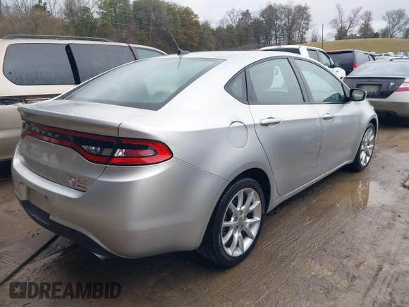 2013 Dodge Dart Rallye with VIN 1C3CDFBH7DD150987, listed as a IAAI auction lot 41736745 with 67,923 mi miles. Bid and sale history available at carsss.com. Image 4.