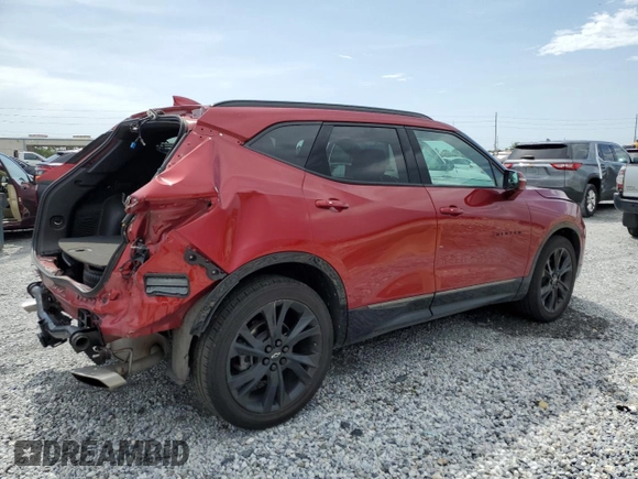 2021 Chevrolet Blazer RS with VIN 3GNKBKRS5MS577440, listed as a Copart auction lot 64374265 with 45,021 mi miles and Non repairable. Bid and sale history available at DreamBid. Image 3.