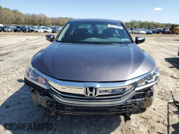 2016 Honda Accord Sedan LX with VIN 1HGCR2F31GA158675, listed as a Copart auction lot 52211745 with 137,783 mi miles and Salvage Title. Bid and sale history available at carsss.com. Image 5.