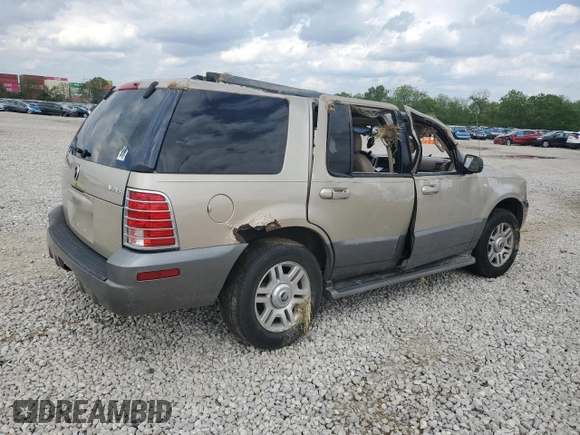 2005 Mercury Mountaineer Convenience z VIN 4M2ZU86W35UJ00044, wystawiony jako Copart lot #57158275 z przebiegiem Nie podano mil oraz Szkoda całkowita • Salvage title. Historia ofert i sprzedaży dostępna na DreamBid. Obrazek 3.