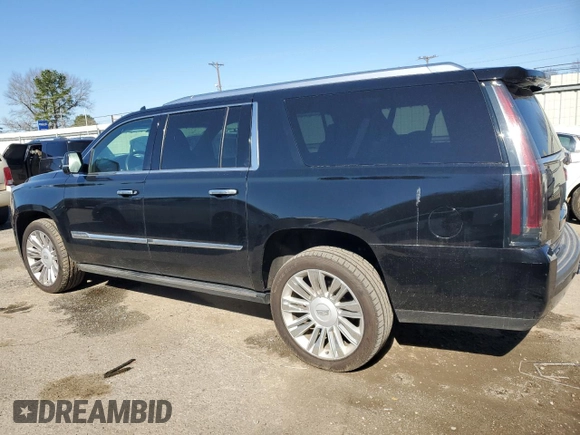 2015 Cadillac Escalade ESV Platinum z VIN 1GYS4UKJ6FR736207, wystawiony jako Copart lot #47637885 z przebiegiem 95 629 mil mil oraz Szkoda całkowita • Salvage title. Historia ofert i sprzedaży dostępna na DreamBid. Obrazek 2.