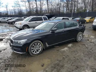 2019 BMW 7 Series 740i xDrive with VIN WBA7E4C51KGV70367, listed as a Copart auction lot 37604423 with 19,447 mi miles. Bid and sale history available at carsss.com. Image 1.