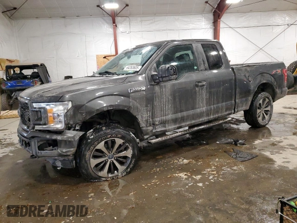 2019 Ford F-150 XL with VIN 1FTEX1EP2KKF06966, listed as a Copart auction lot 44263605 with 82,600 mi miles and Non Repairable. Bid and sale history available at carsss.com. Image 1.