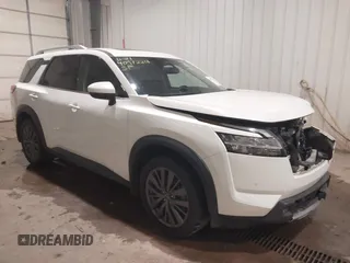 2022 Nissan Pathfinder with VIN 5N1DR3CE5NC201474, listed as a IAAI auction lot 40972218 with 60,435 mi miles and . Bid and sale history available at DreamBid. Image 1.