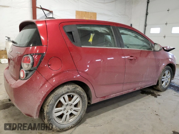 2016 Chevrolet Sonic LT with VIN 1G1JC6SG0G4177586, listed as a Copart auction lot 48156205 with 222,063 mi miles and Salvage Title. Bid and sale history available at carsss.com. Image 3.
