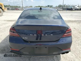 2023 Genesis G70 2.0T with VIN KMTG34TA5PU110175, listed as a Copart auction lot 58297715 with 43,716 mi miles and Salvage title. Bid and sale history available at DreamBid. Image 6.