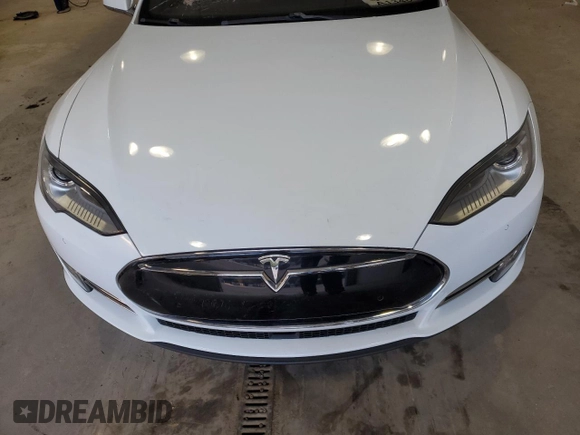 2015 Tesla Model S 85D with VIN 5YJSA1E4XFF110720, listed as a Copart auction lot 48694825 with Not Provided miles and Salvage Title. Bid and sale history available at carsss.com. Image 12.