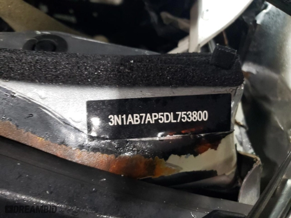 2013 Nissan Sentra SV with VIN 3N1AB7AP5DL753800, listed as a Copart auction lot 47475395 with 0 mi miles and Non Repairable. Bid and sale history available at carsss.com. Image 12.